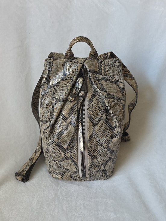 Aimee Kestenberg Handbags - AIMEE KESTENBERG Python-Print Beige Backpack Purse - Women Bags
